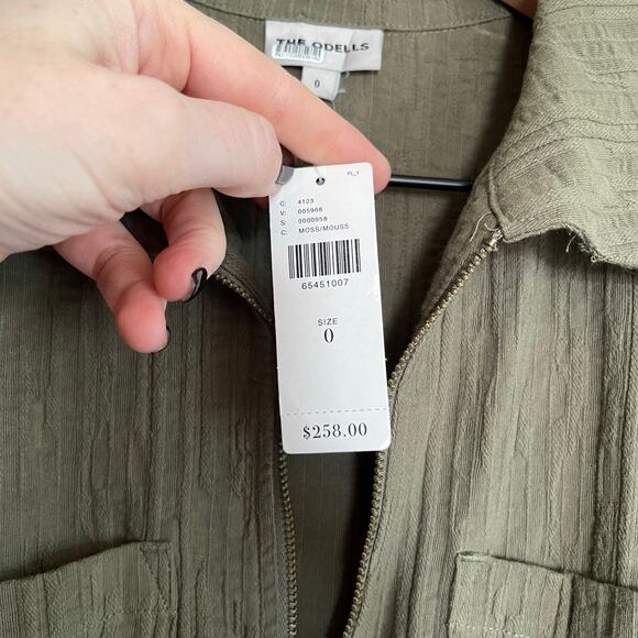 NWT Anthropologie The Odells Tamil Coveralls Olive Green Size 0 Utility Jumpsuit - Picture 10 of 16